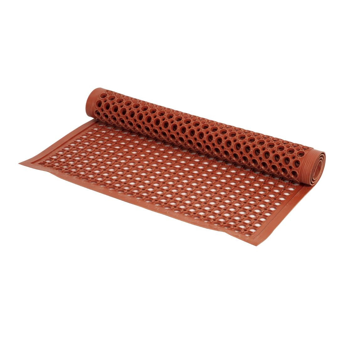 Jantex Rubber Grease Resistant Anti Fatigue Mat Red 1500 x 900mm GF017