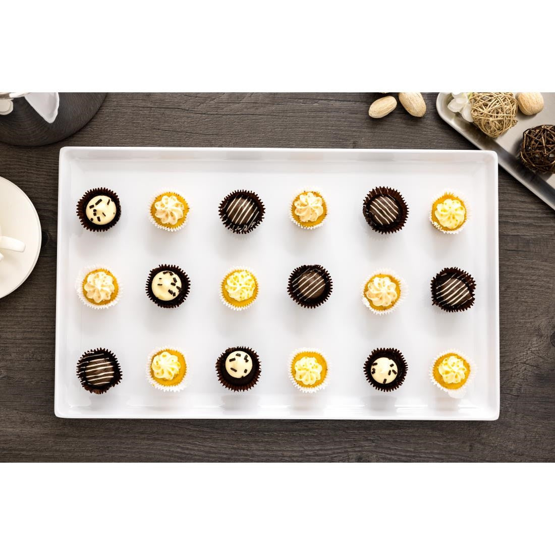 APS Float Melamine Tray White GN 1/1 GF074