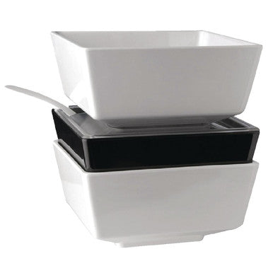 APS Float Black Square Bowl 7in GF097