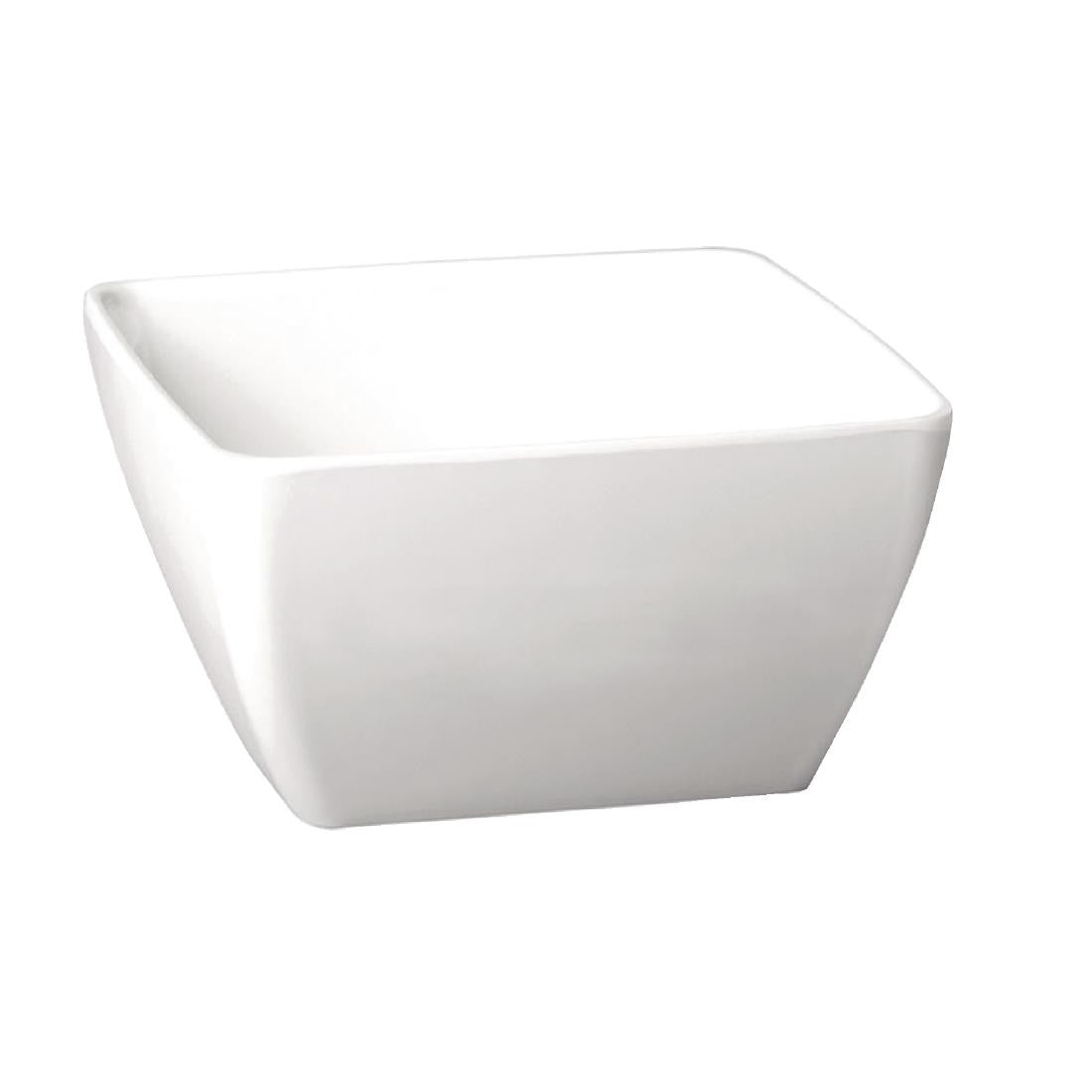 APS Pure Melamine White Square Bowl 125mm GF134
