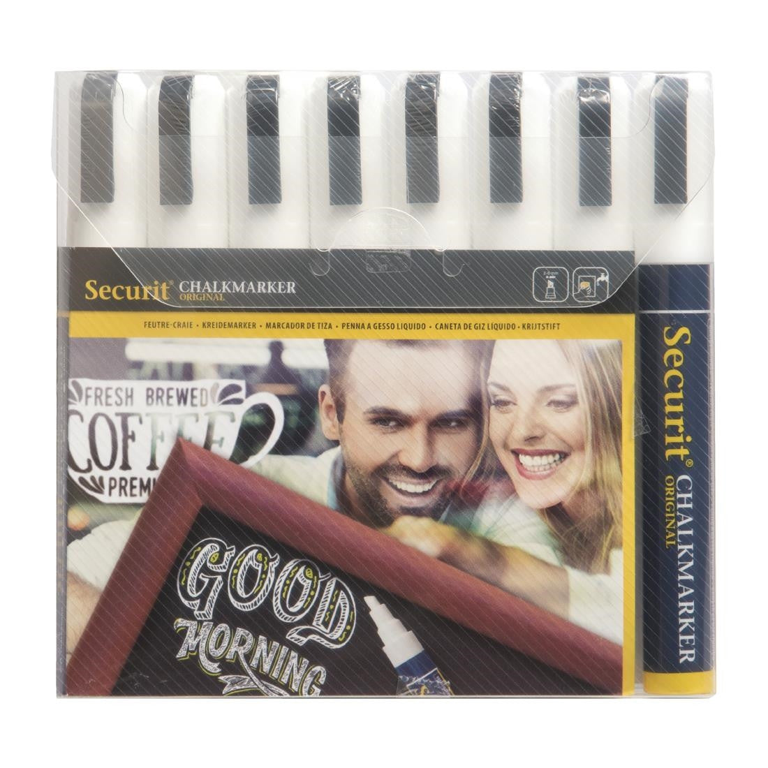 Securit 6mm Liquid Chalk Pens White (Pack of 8) GF261