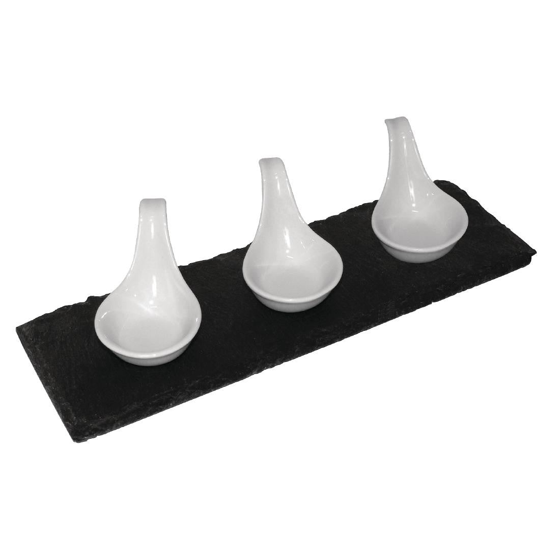 Olympia Natural Slate Rectangular Display Trays 300mm (Pack of 4) CK408