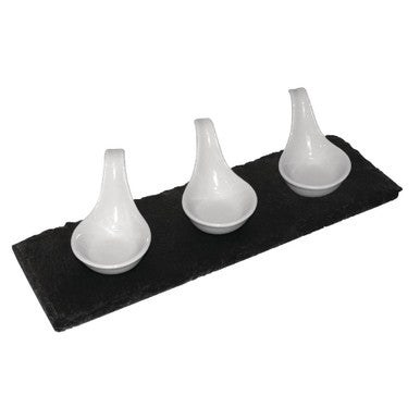 Olympia Natural Slate Rectangular Display Trays 300mm (Pack of 4) CK408