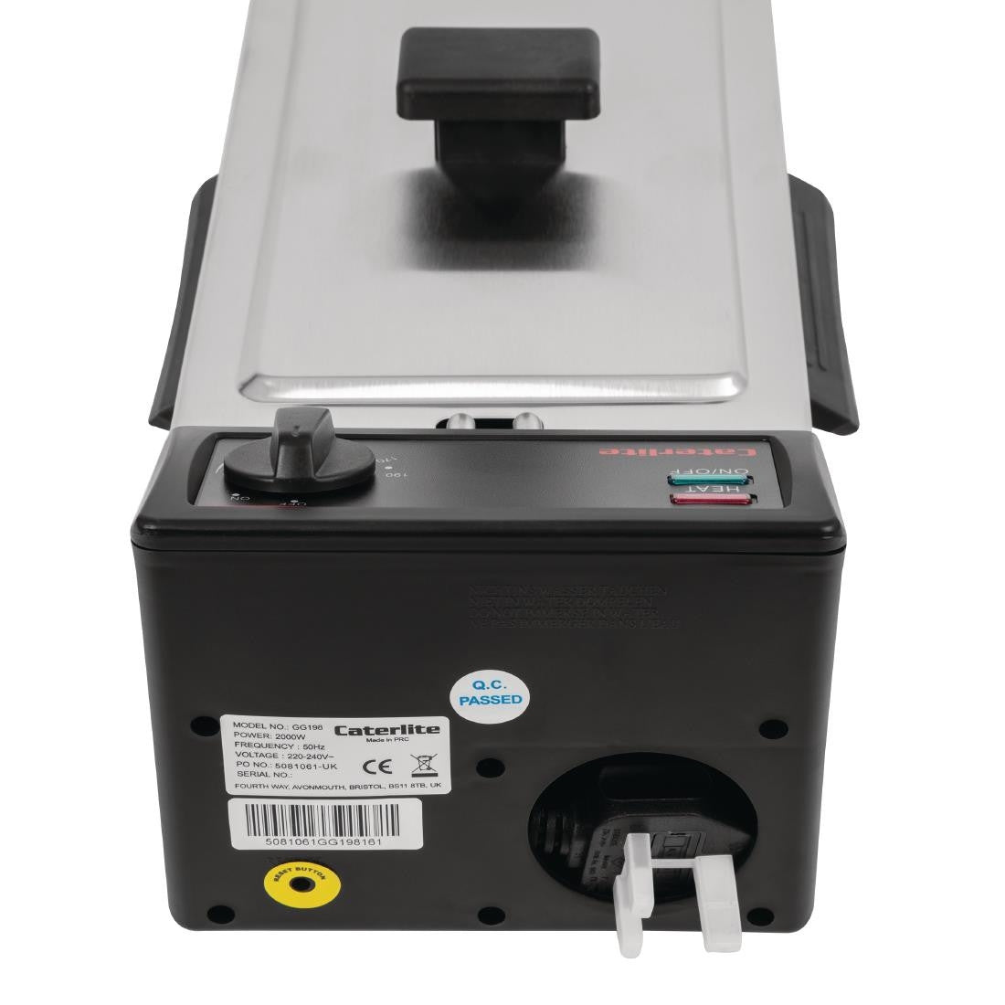 Caterlite Light Duty Single Tank Single Basket Countertop Electric Fryer 2kW GG198