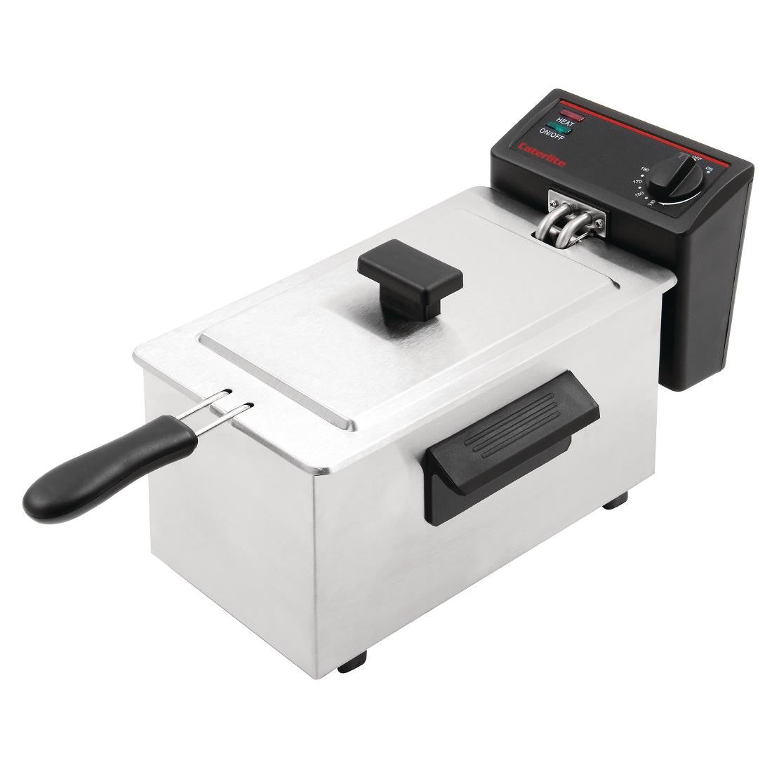 Caterlite Light Duty Single Tank Single Basket Countertop Electric Fryer 2kW GG198