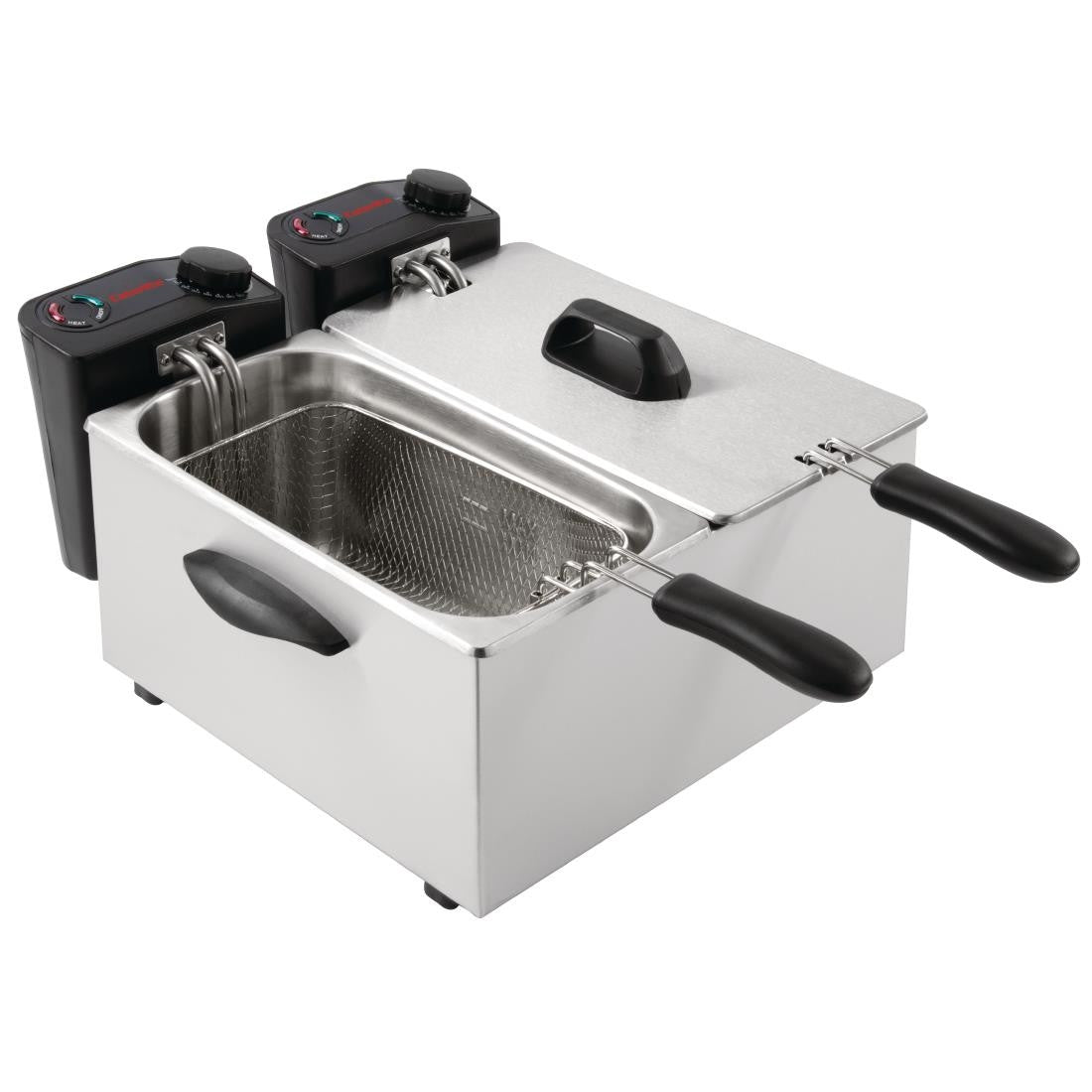 Caterlite Light Duty Twin Tank Twin Basket Electric Fryer 2x2kW GG199