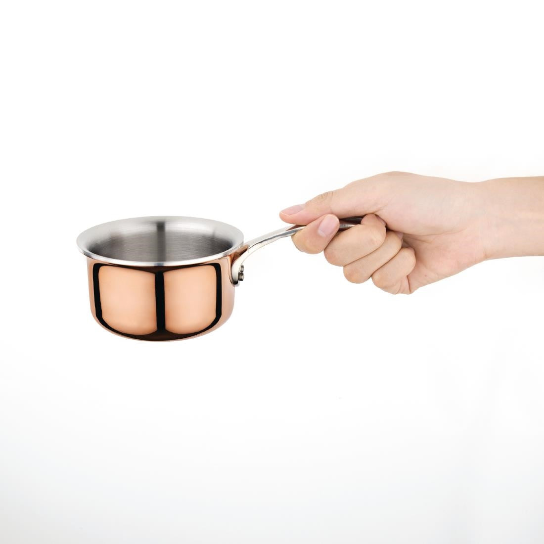 Vogue Mini Copper Tri Wall Saucepan 90mm GG756