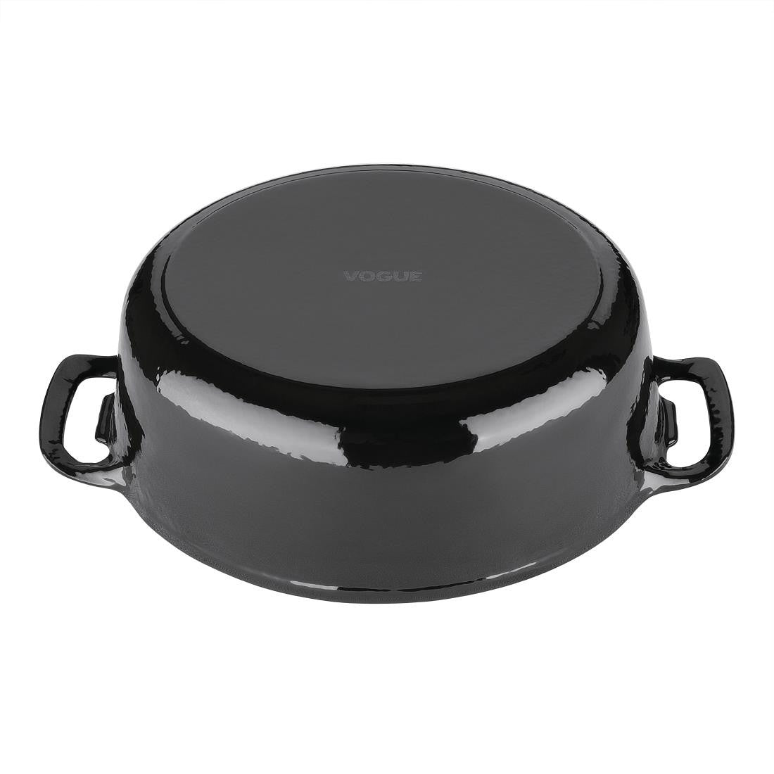 Vogue Black Oval Casserole Dish 5Ltr GH306