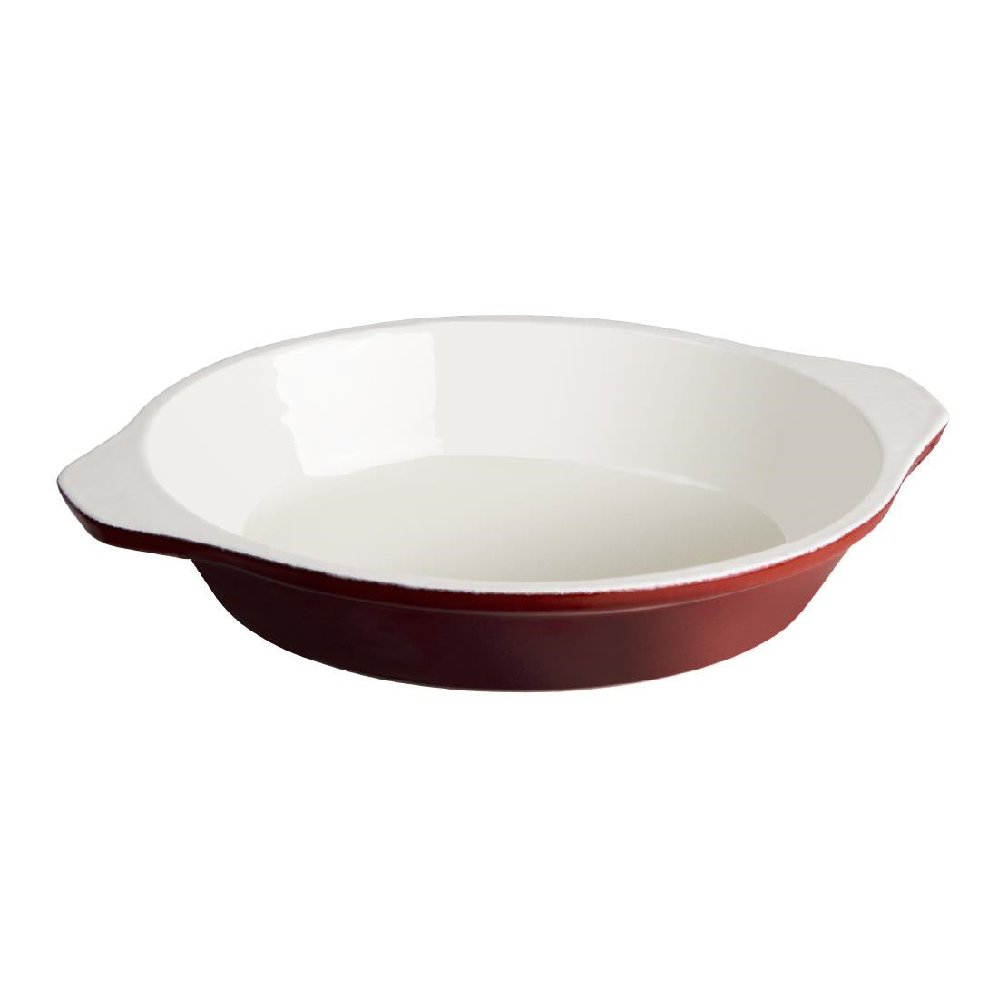 Vogue Red Round Cast Iron Gratin Dish 400ml GH315