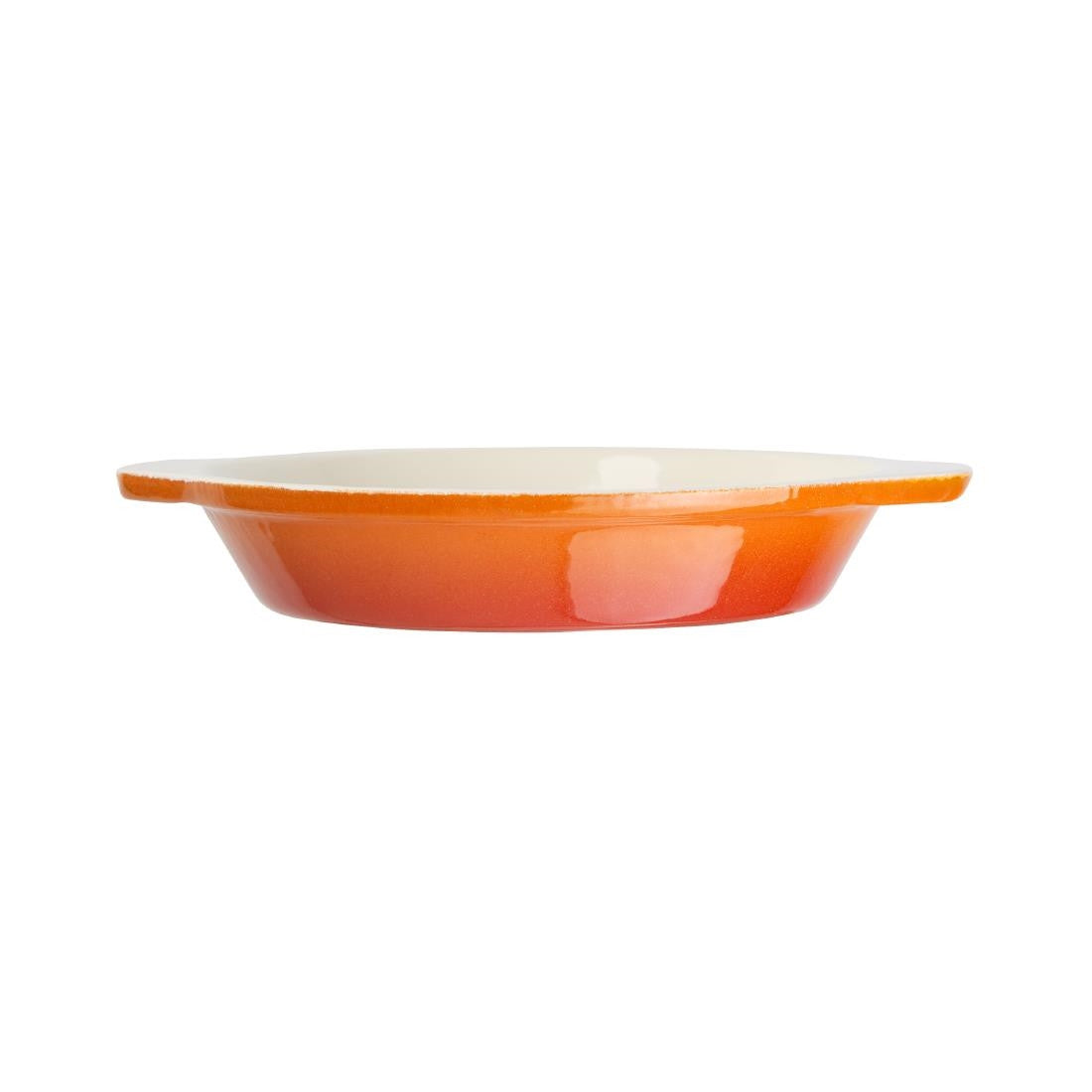 Vogue Orange Round Cast Iron Gratin Dish 400ml GH316
