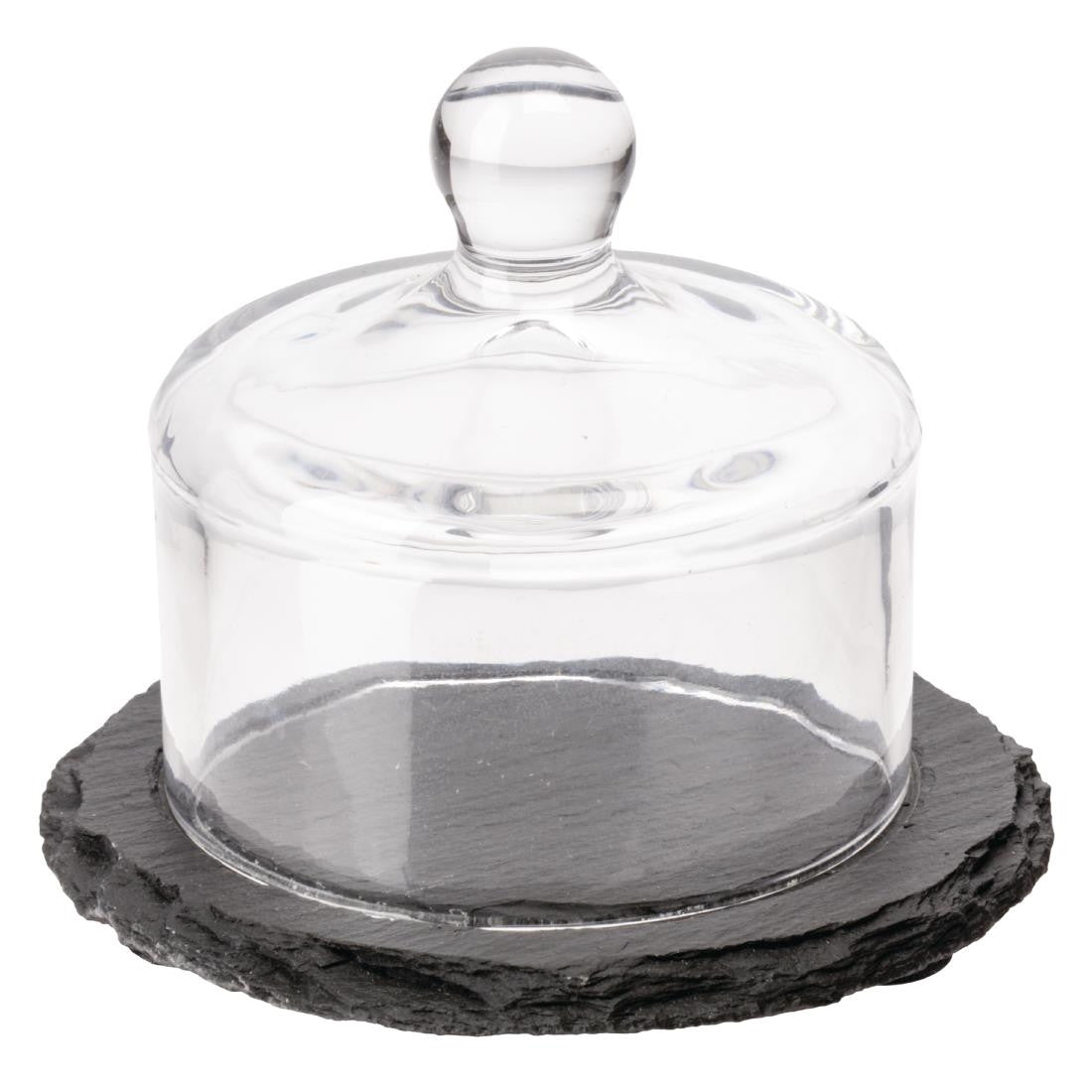 APS Slate Butter Dish Glass Cloche GH408