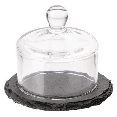 APS Slate Butter Dish Glass Cloche GH408