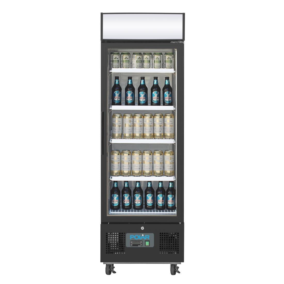 Polar G-Series Upright Display Fridge 218Ltr Black GH426