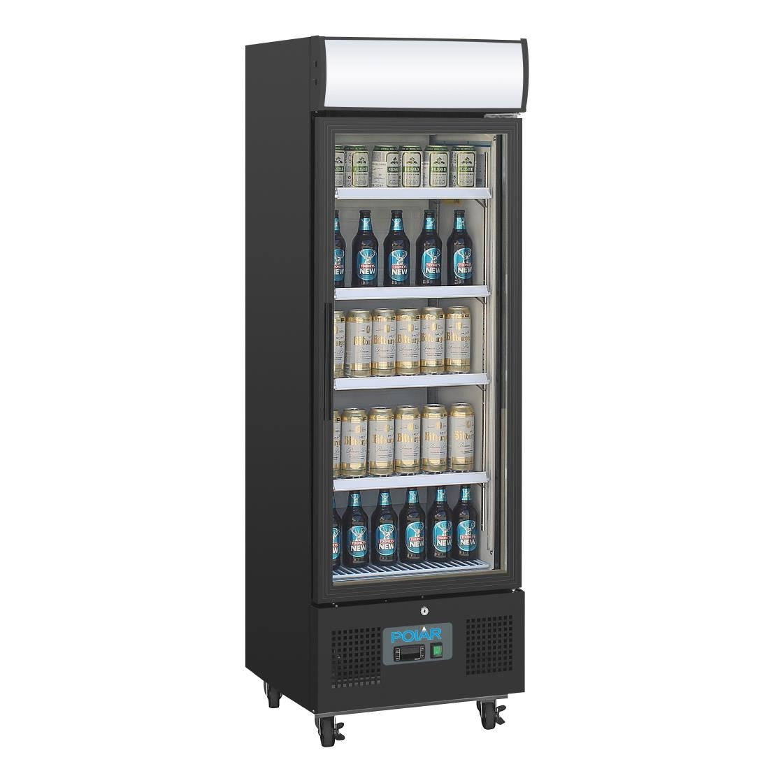 Polar G-Series Upright Display Fridge 218Ltr Black GH426