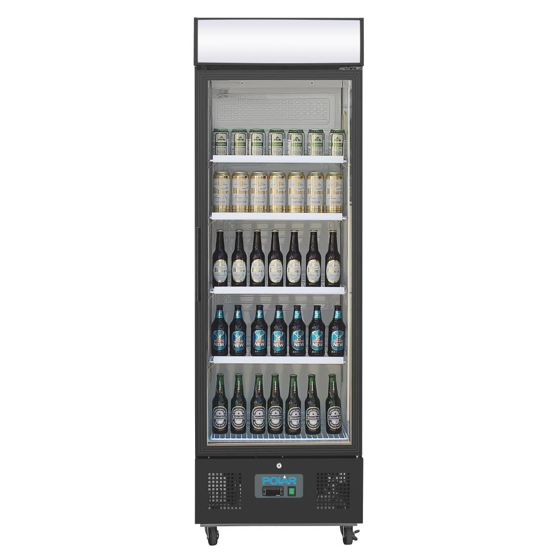 Polar G-Series Upright Display Fridge 368Ltr Black GH427