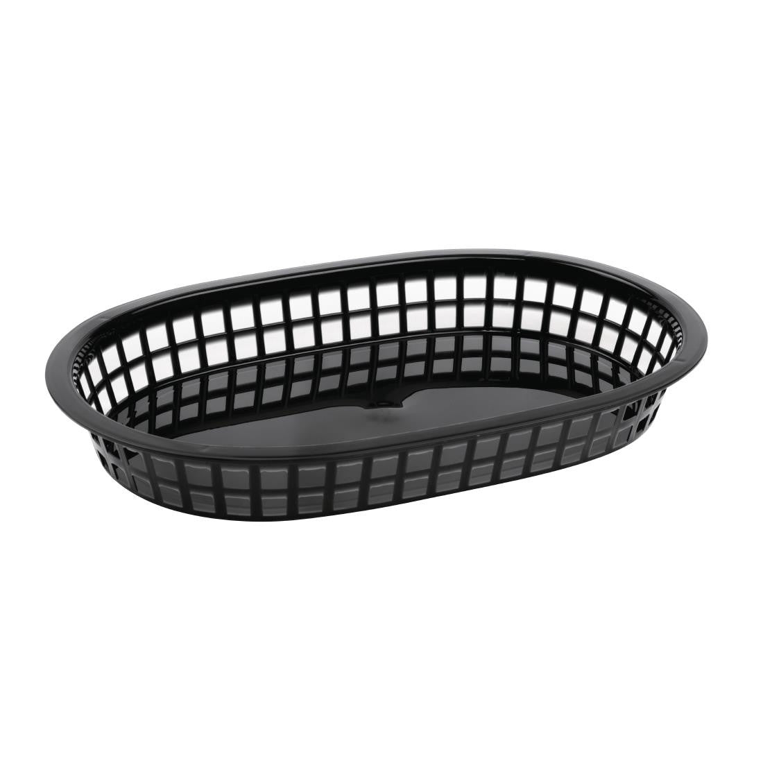 Olympia Oval Polypropylene Food Basket Black (Pack of 6) GH969