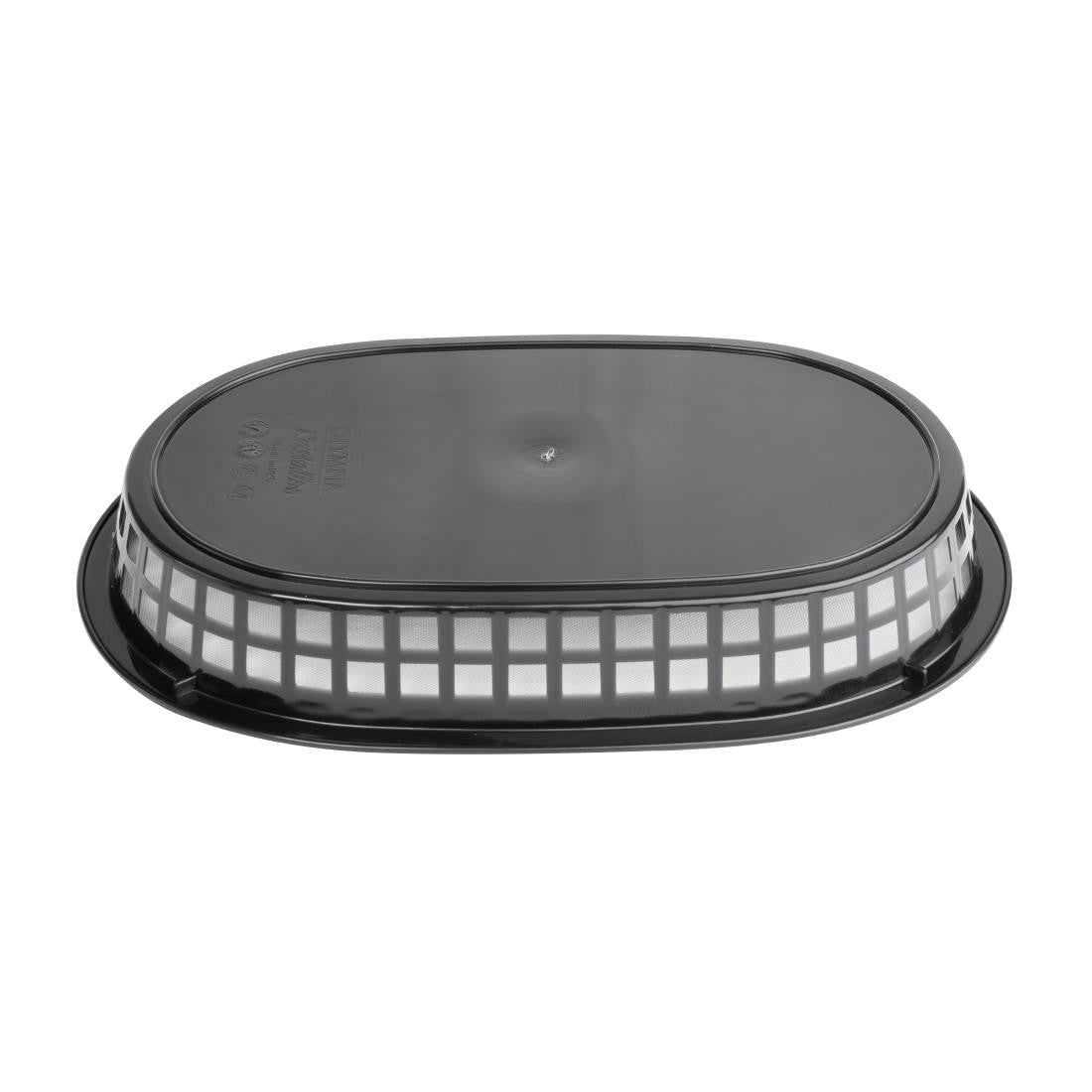 Olympia Oval Polypropylene Food Basket Black (Pack of 6) GH969