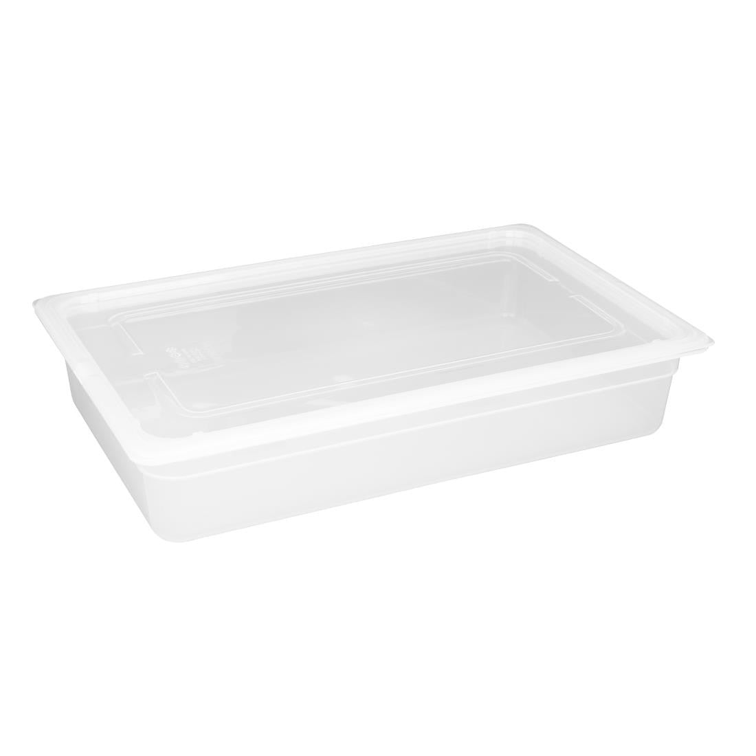 Vogue Polypropylene 1/1 Gastronorm Container with Lid 100mm (Pack of 2) GJ511
