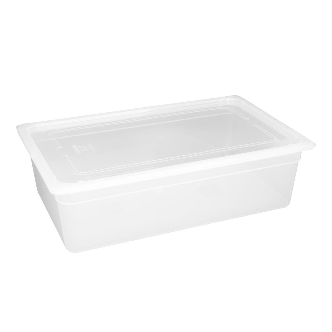 Vogue Polypropylene 1/1 Gastronorm Container with Lid 150mm (Pack of 2) GJ512
