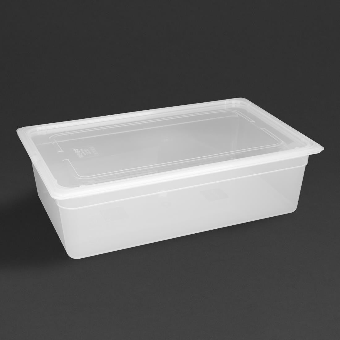 Vogue Polypropylene 1/1 Gastronorm Container with Lid 150mm (Pack of 2) GJ512