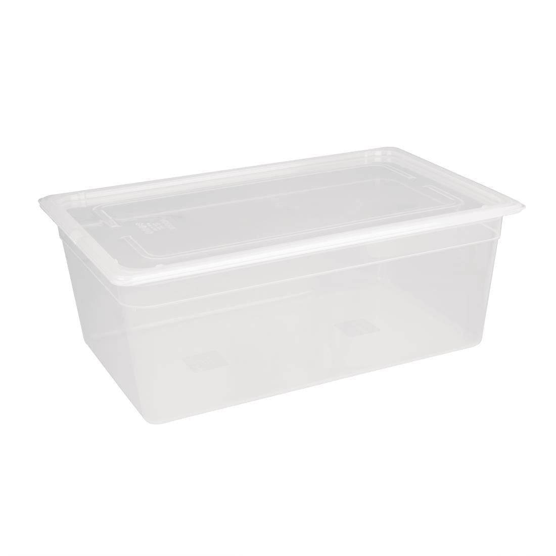 Vogue Polypropylene 1/1 Gastronorm Container with Lid 200mm (Pack of 2) GJ513