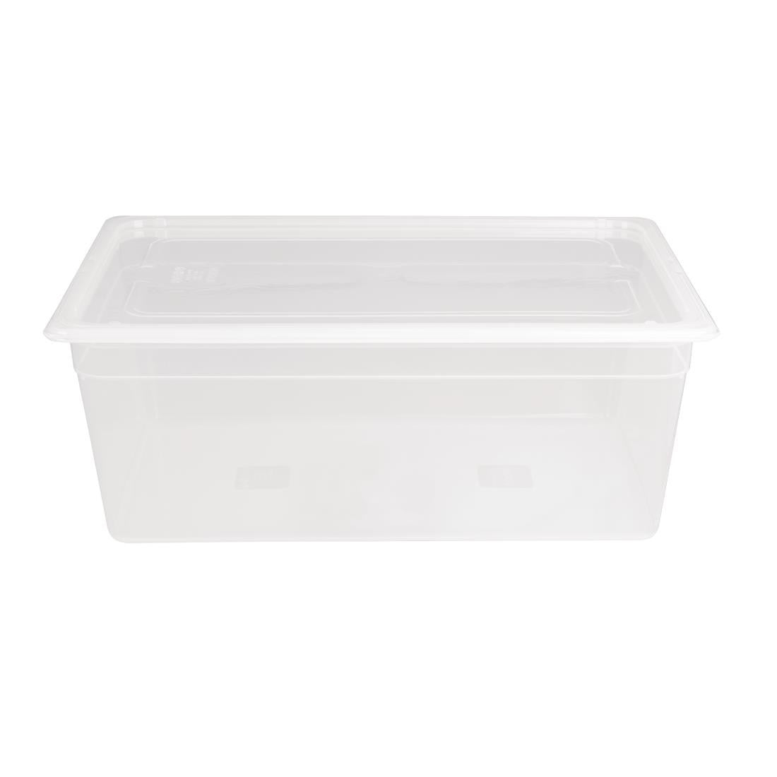 Vogue Polypropylene 1/1 Gastronorm Container with Lid 200mm (Pack of 2) GJ513
