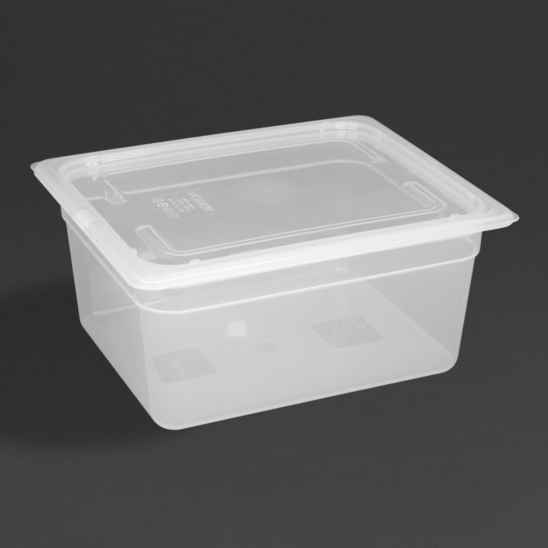 Vogue Polypropylene 1/2 Gastronorm Container with Lid 150mm (Pack of 4) GJ516