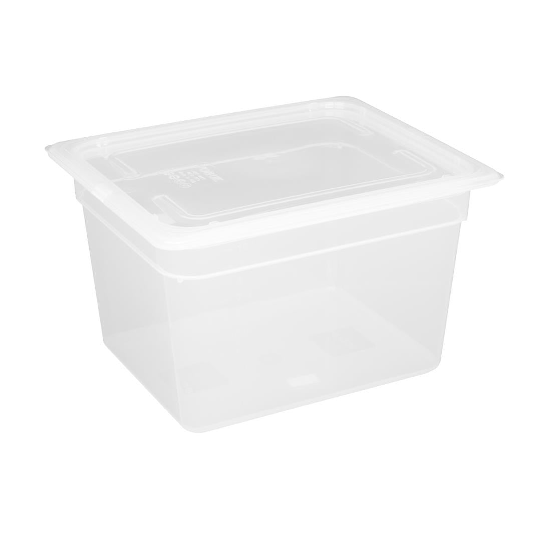 Vogue Polypropylene 1/2 Gastronorm Container with Lid 200mm (Pack of 4) GJ517