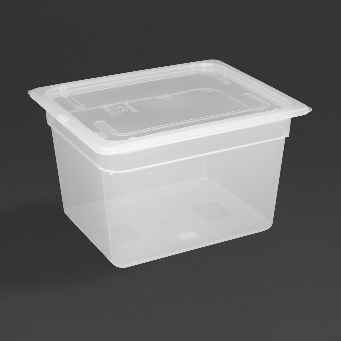 Vogue Polypropylene 1/2 Gastronorm Container with Lid 200mm (Pack of 4) GJ517