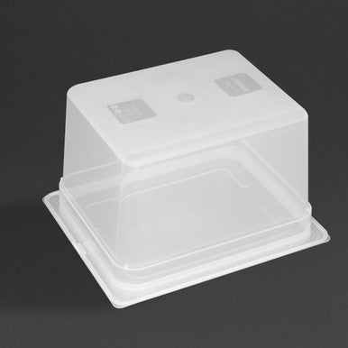 Vogue Polypropylene 1/2 Gastronorm Container with Lid 200mm (Pack of 4) GJ517