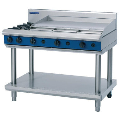 Blue Seal Evolution Cooktop 2 Open/1 Griddle Burner Natural Gas on Stand 1200mm G518A-LS/N GK197-N