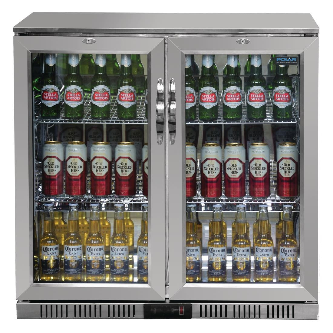 Polar G-Series Back Bar Cooler with Hinged Doors Stainless Steel 208Ltr GL008