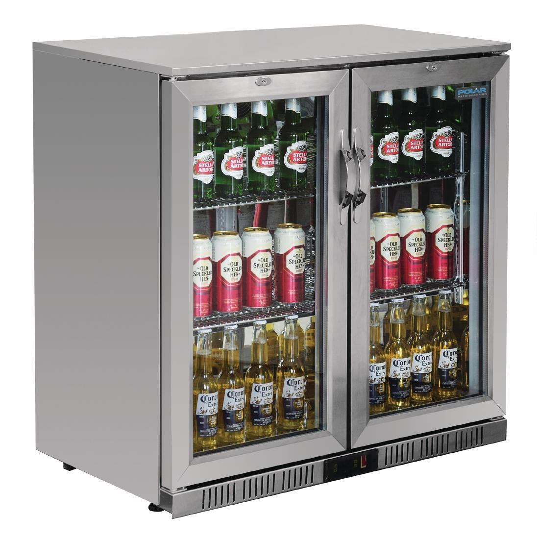 Polar G-Series Back Bar Cooler with Hinged Doors Stainless Steel 208Ltr GL008