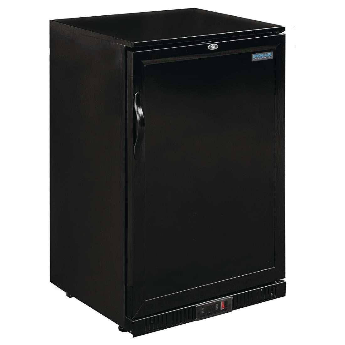 Polar G-Series 900mm Single Solid Door Back Bar Cooler in Black 138Ltr GL015