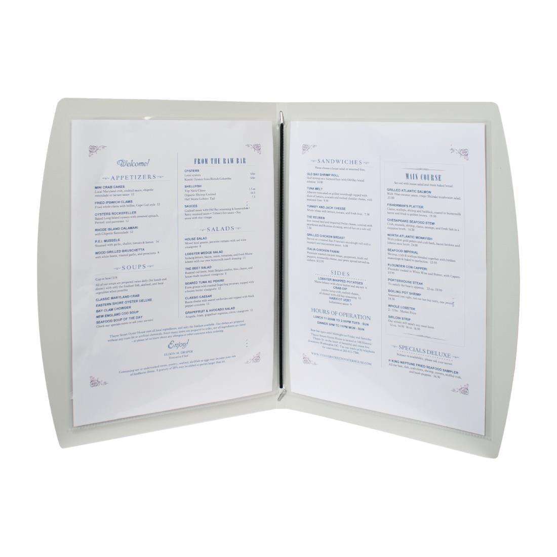 Securit Rio Menu Cover Black A4 GL105