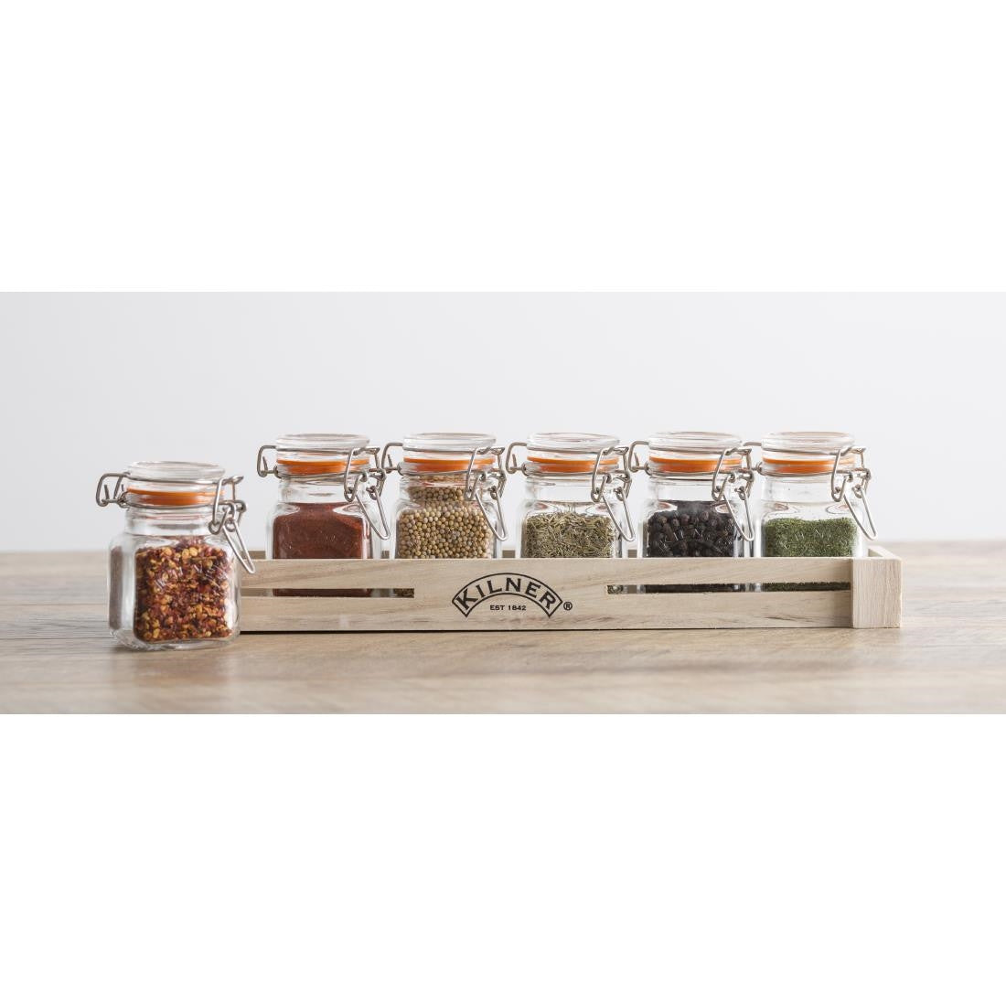 Kilner Square Clip Top Spice Jar 70ml GL882