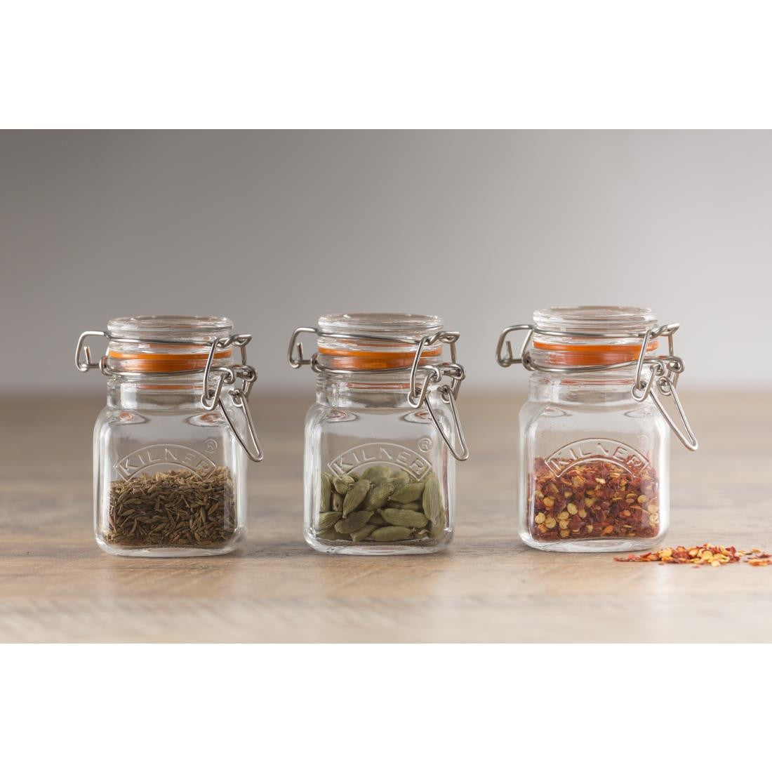 Kilner Square Clip Top Spice Jar 70ml GL882