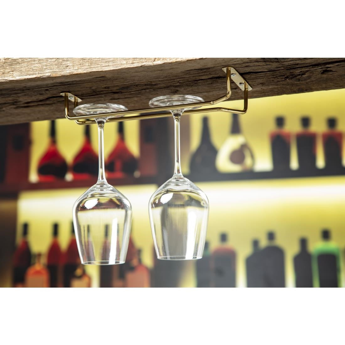 Beaumont Brass Wine Glass Rack 255mm GM203