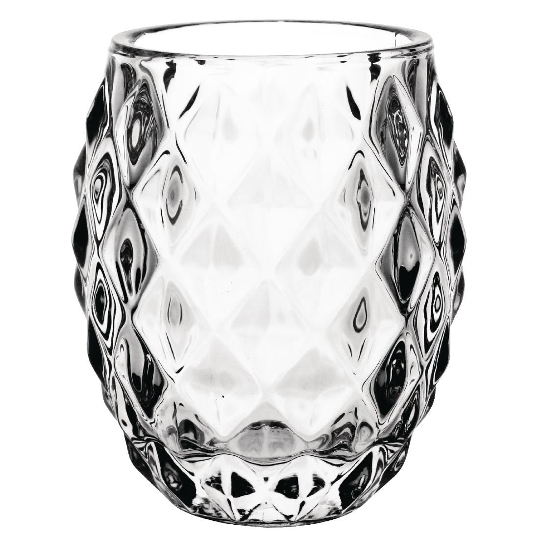 Olympia Glass Diamond Tealight Holder Clear 75mm (Pack of 6) GM227