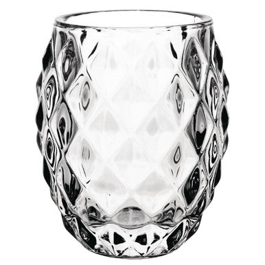 Olympia Glass Diamond Tealight Holder Clear 75mm (Pack of 6) GM227