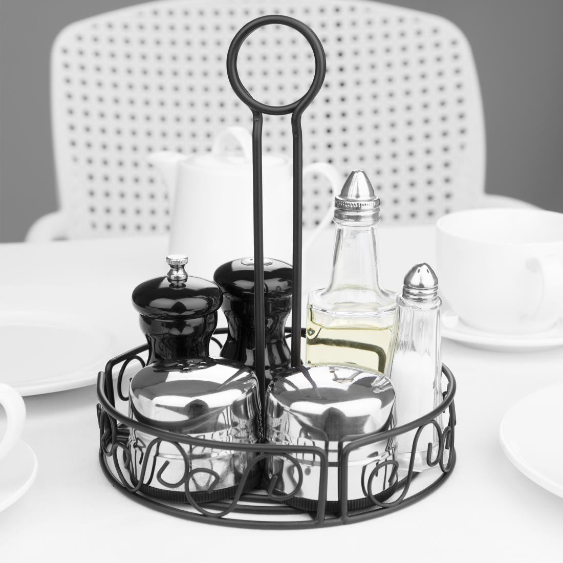 Olympia Wire Condiment Holder Black GM245