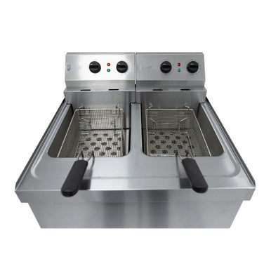 Parry Twin Tank Twin Basket Free Standing Electric Fryer NPDPF6 GM704