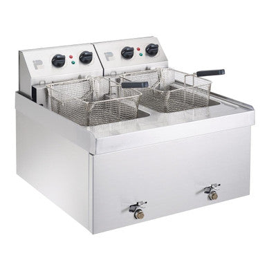 Parry Twin Tank Twin Basket Countertop Electric Fryer NPDF3 GM705
