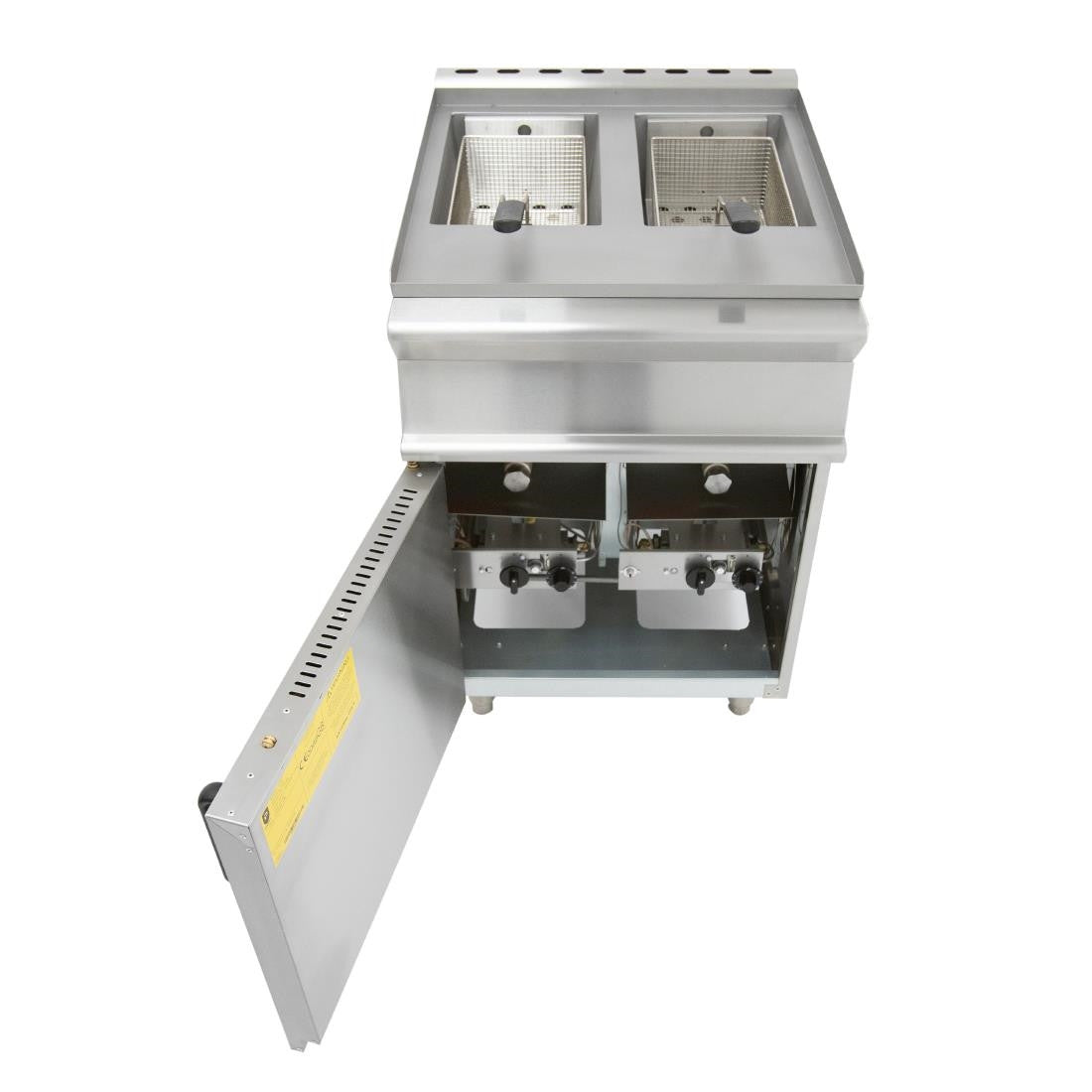 Parry Twin Tank Twin Basket Free Standing Natural Gas Fryer GDF GM731-N