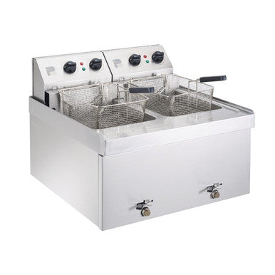 Parry Twin Tank Twin Basket Countertop Electric Fryer NPDF9 GM760