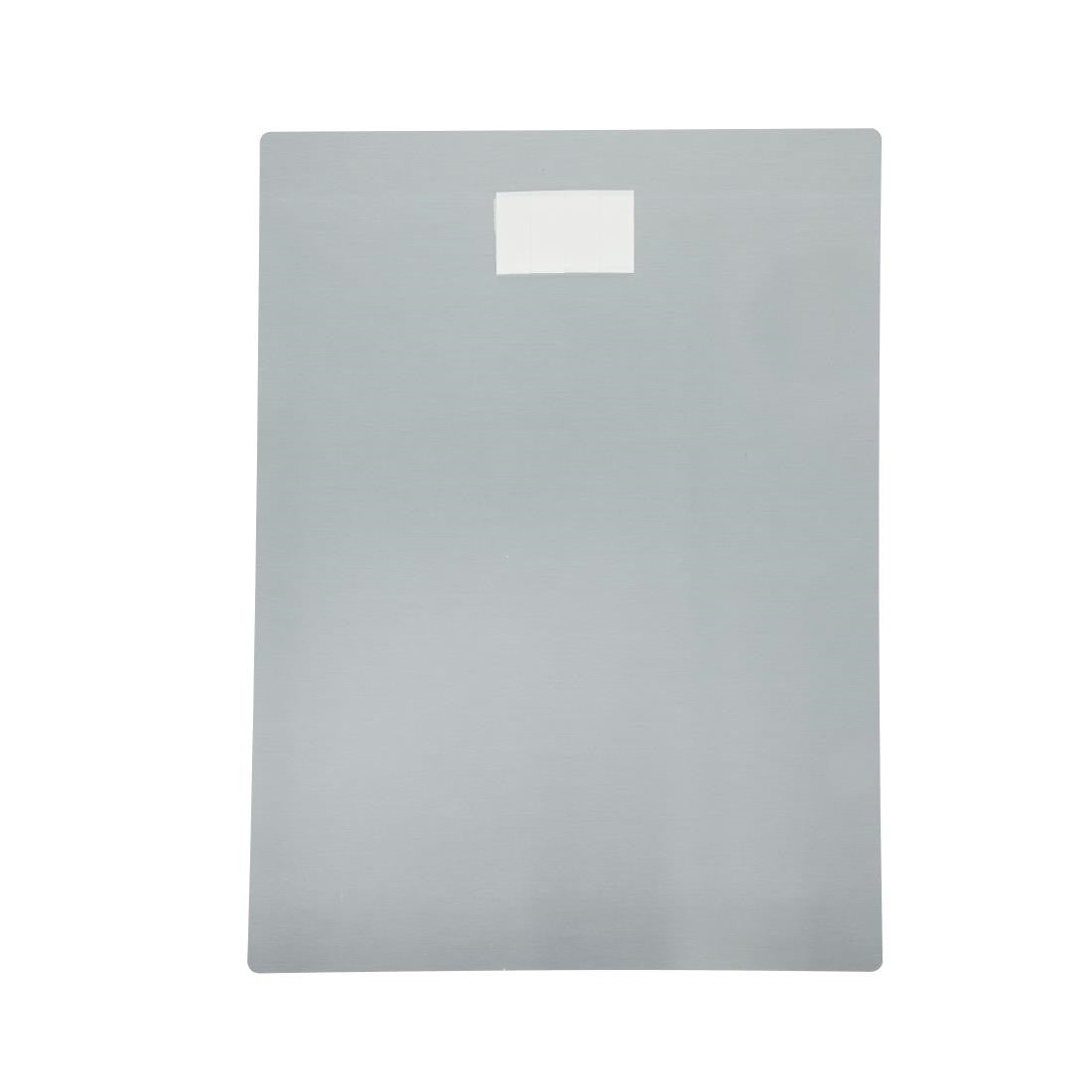 Vogue Brushed Steel Food Allergy Sign A4 GM816