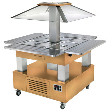 Roller Grill Chilled Salad Bar Square Light Wood GP305