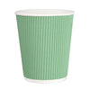 Fiesta Recyclable Coffee Cups Ripple Wall Turquoise 8oz 500 Pack