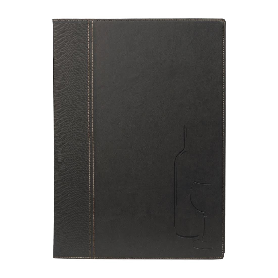 Securit Contemporary Wine List Cover Black A4 H602