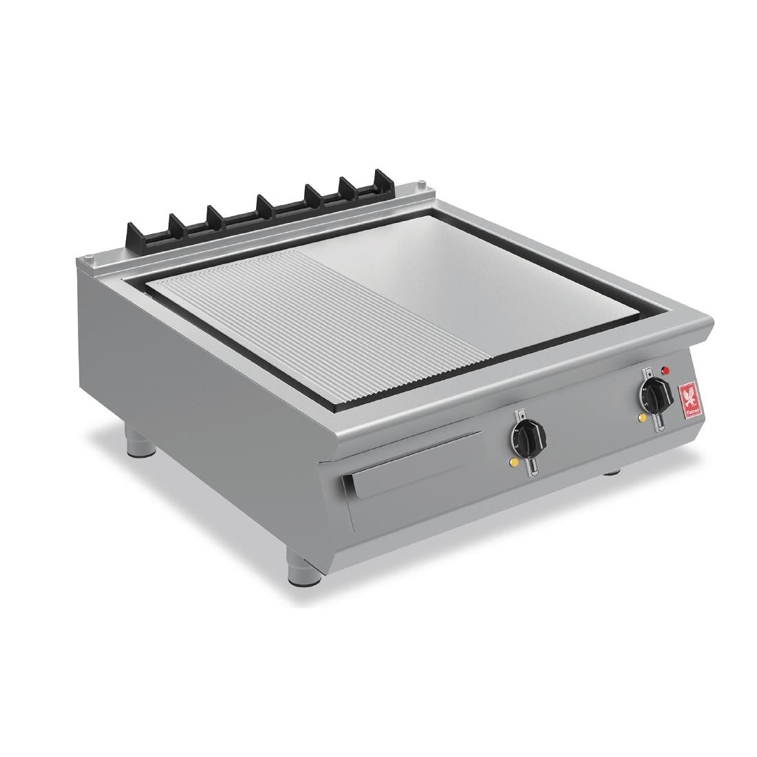Falcon F900 800mm Half-Ribbed Steel Griddle E9581R HC081